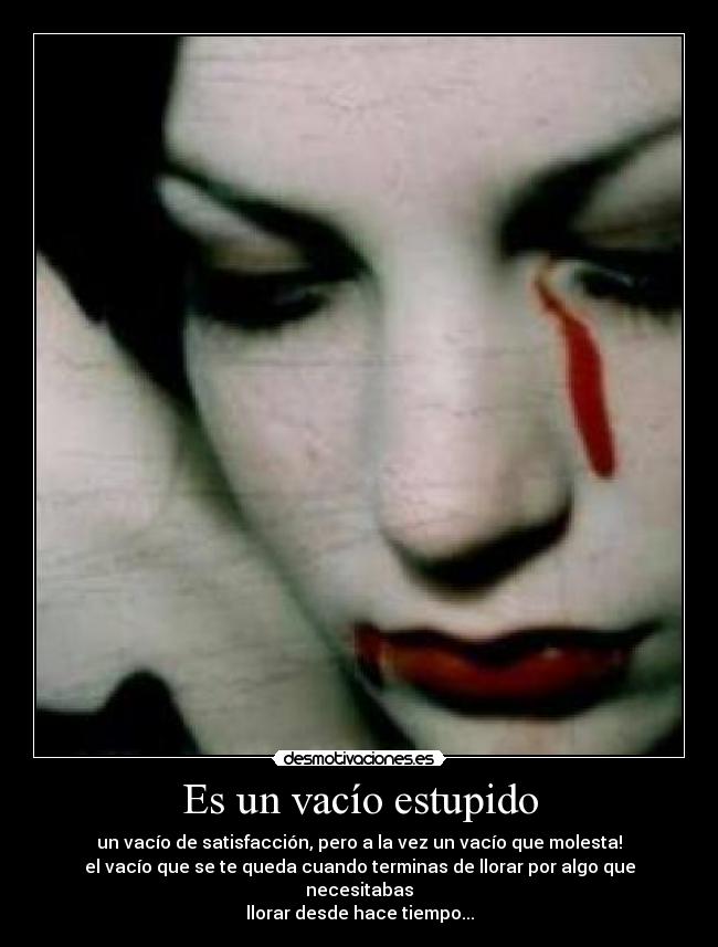 Es un vacío estupido -