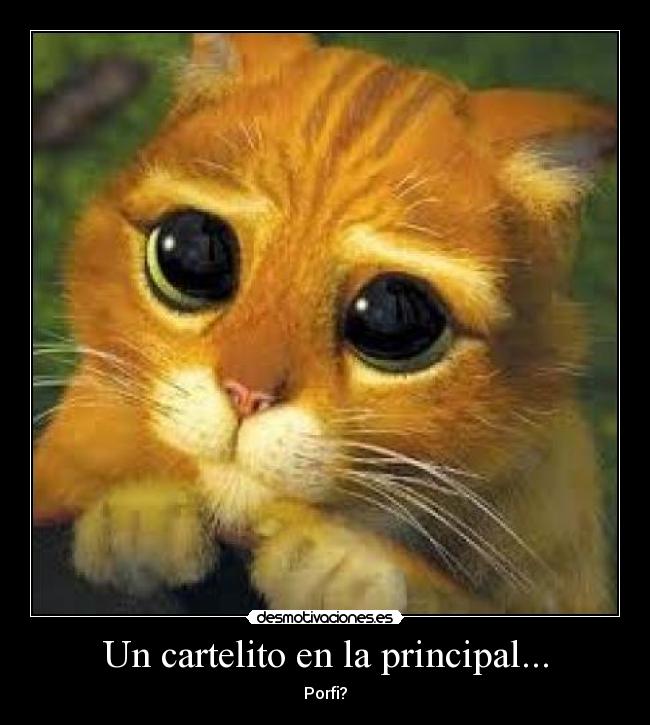 Un cartelito en la principal... - 