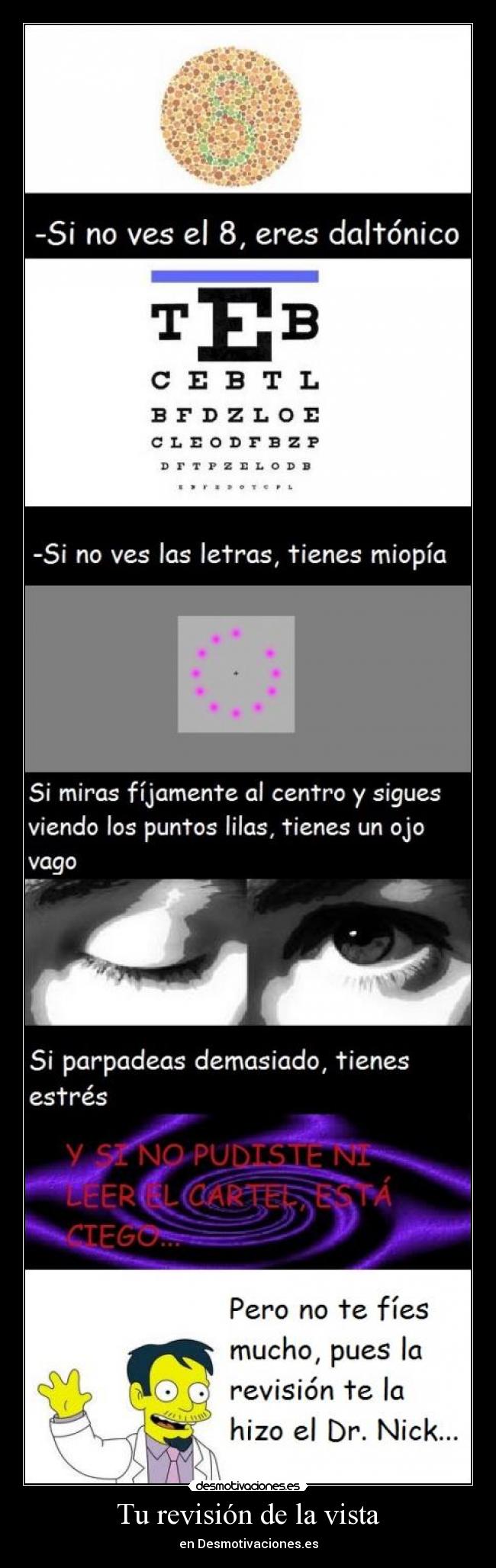 Tu revisión de la vista - en Desmotivaciones.es