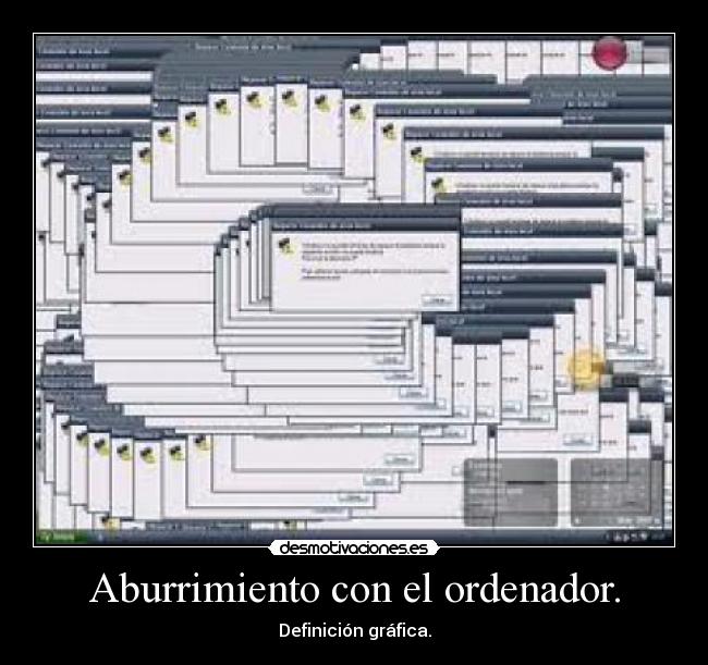 Aburrimiento con el ordenador. -