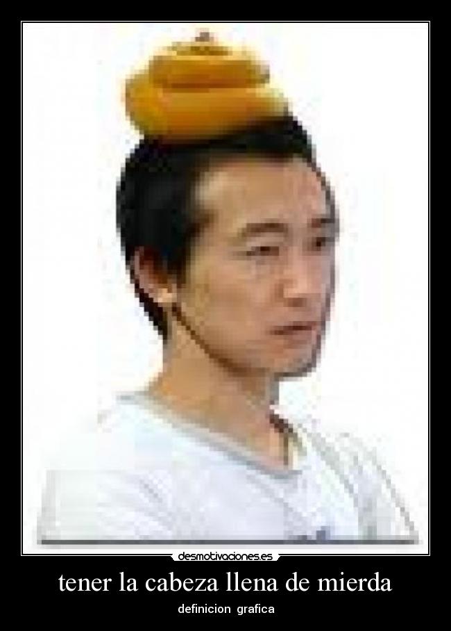 tener la cabeza llena de mierda - 