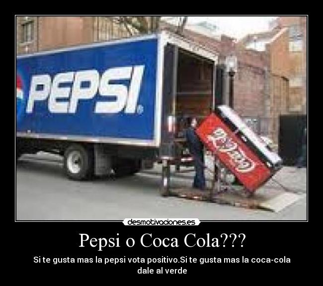 Pepsi o Coca Cola??? -