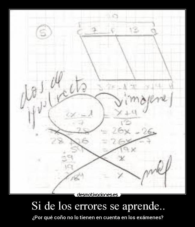 Si de los errores se aprende.. - 