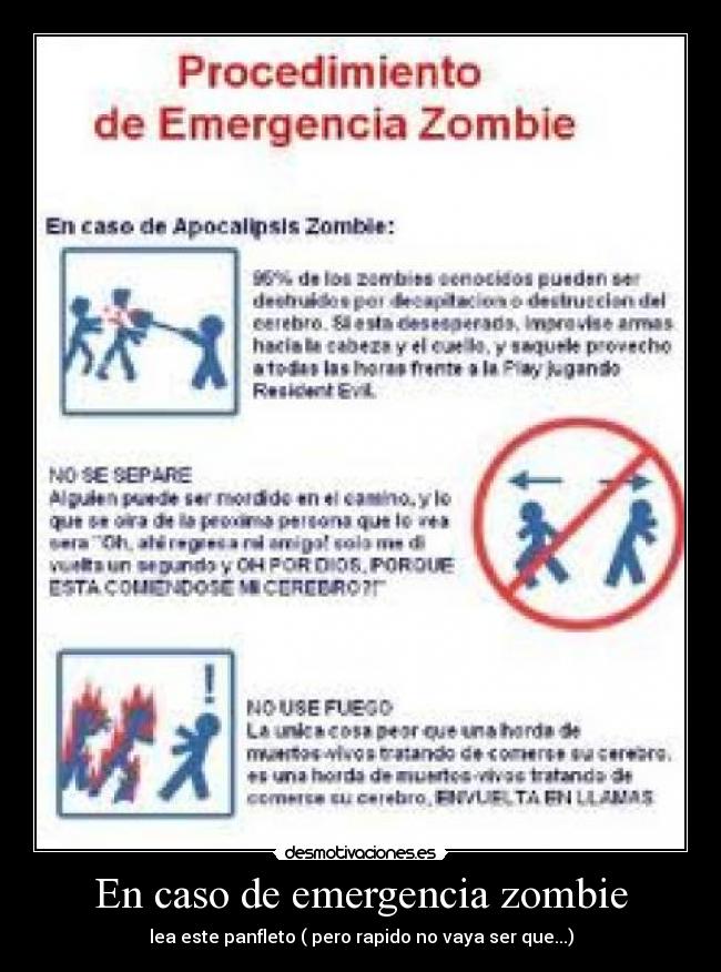 En caso de emergencia zombie -