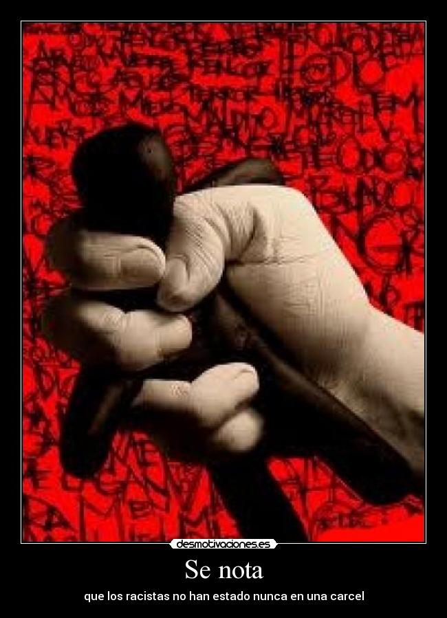 Se nota - que los racistas no han estado nunca en una carcel