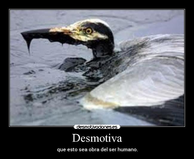 Desmotiva - que esto sea obra del ser humano.