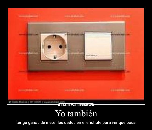 Yo también - tengo ganas de meter los dedos en el enchufe para ver que pasa