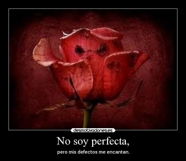 No soy perfecta, - pero mis defectos me encantan.