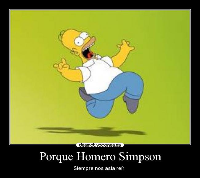 Porque Homero Simpson -