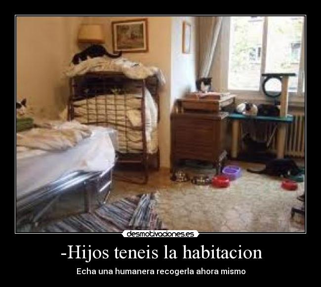-Hijos teneis la habitacion -
