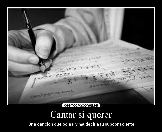 Cantar si querer - 