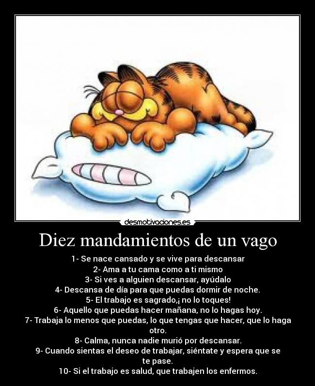 Diez mandamientos de un vago -