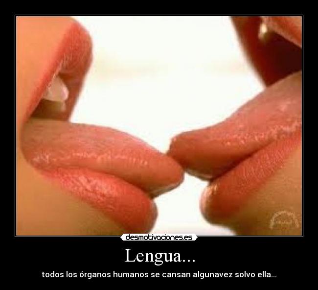 Lengua... - todos los órganos humanos se cansan algunavez solvo ella...