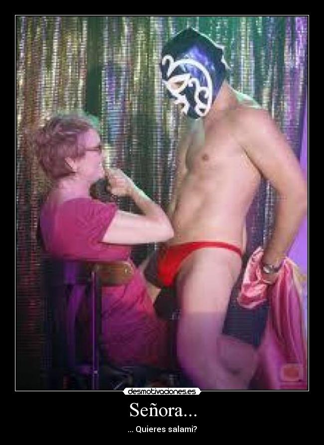 Señora... - ... Quieres salami?