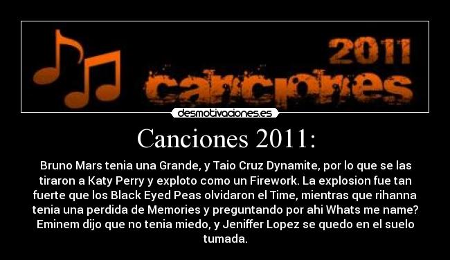 Canciones 2011: -