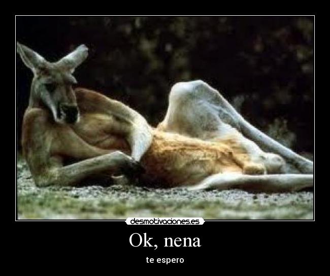 Ok, nena - te espero