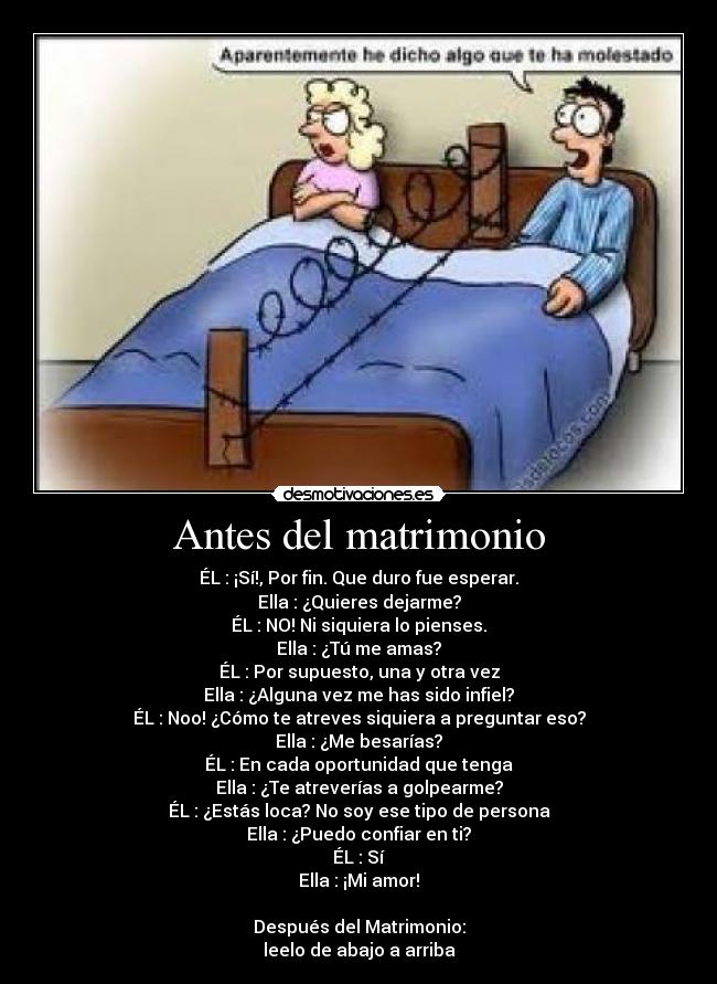 Antes del matrimonio -