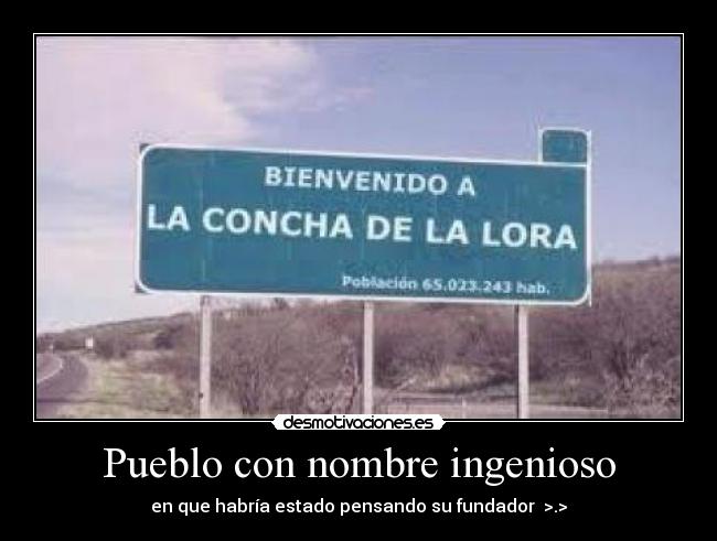 Pueblo con nombre ingenioso - 