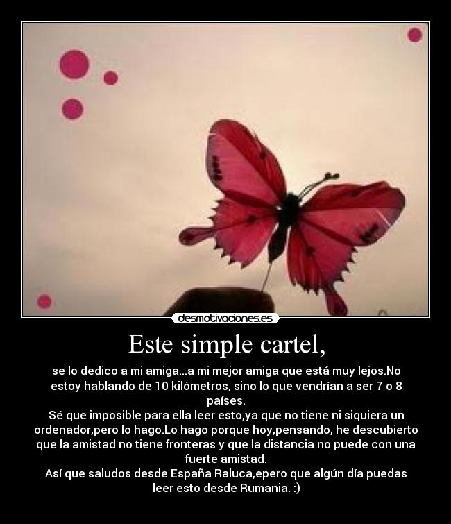 Este simple cartel, -