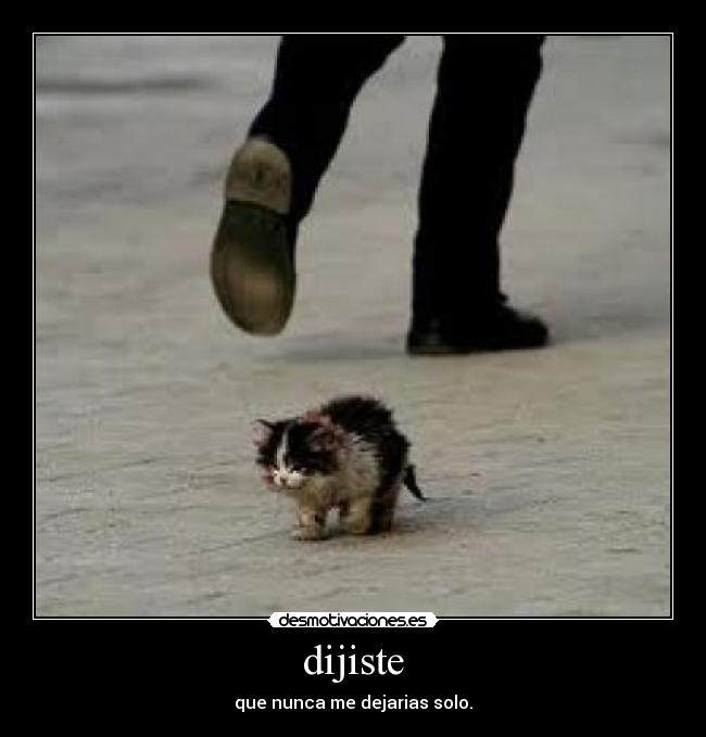 dijiste - que nunca me dejarias solo.