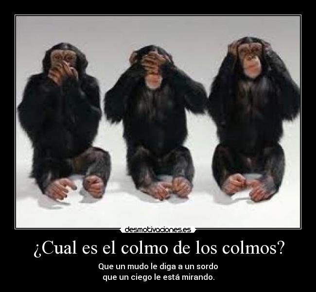 ¿Cual es el colmo de los colmos? -