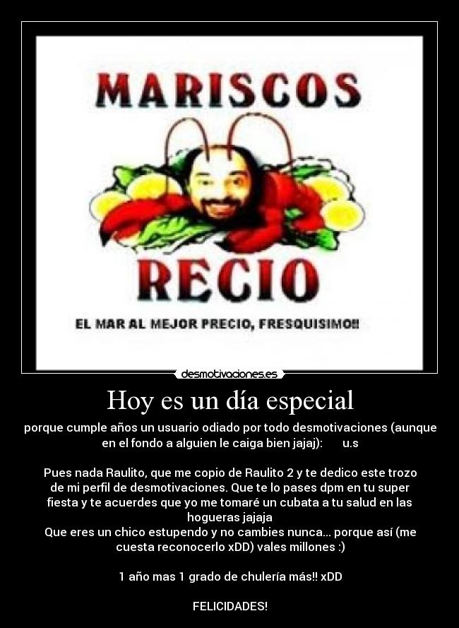 Hoy es un día especial -