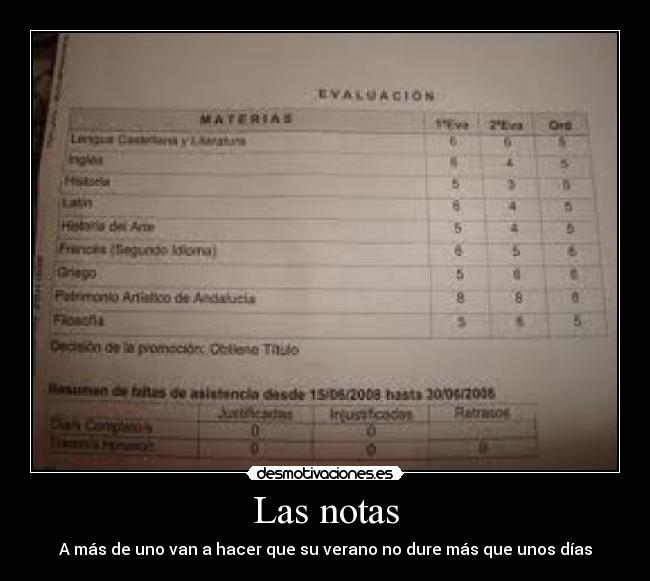 Las notas -