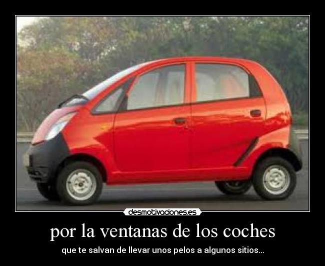 por la ventanas de los coches -