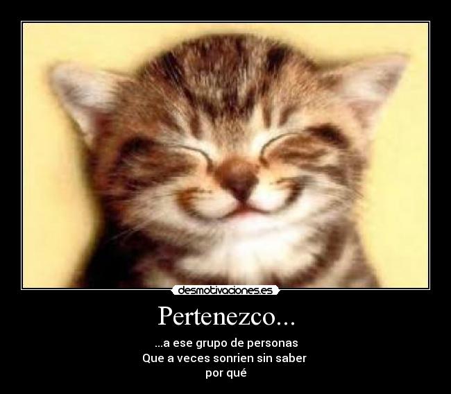 Pertenezco... - ...a ese grupo de personas
Que a veces sonrien sin saber
por qué