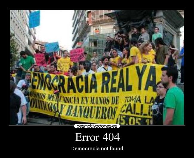 Error 404 - Democracia not found