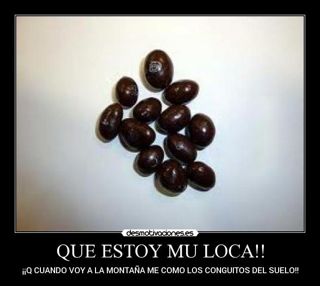 QUE ESTOY MU LOCA!! - ¡¡Q CUANDO VOY A LA MONTAÑA ME COMO LOS CONGUITOS DEL SUELO!!