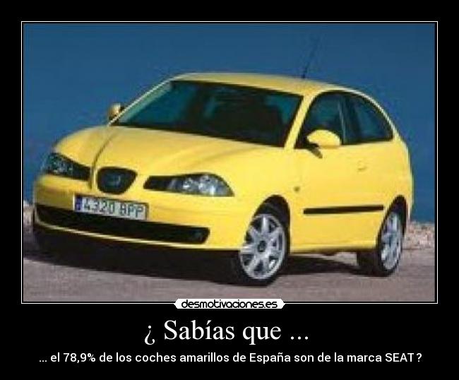 carteles coche amarillo desmotivaciones