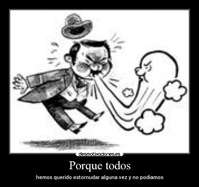 Porque todos - hemos querido estornudar alguna vez y no podiamos