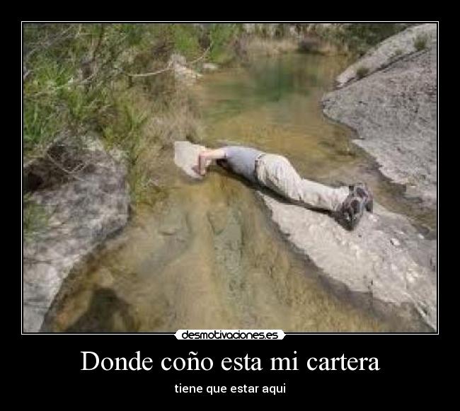 Donde coño esta mi cartera - tiene que estar aqui