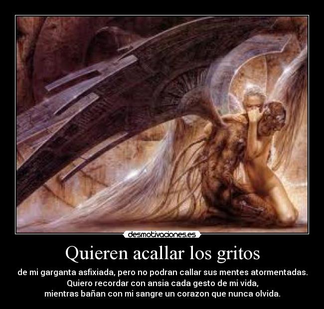 Quieren acallar los gritos - 