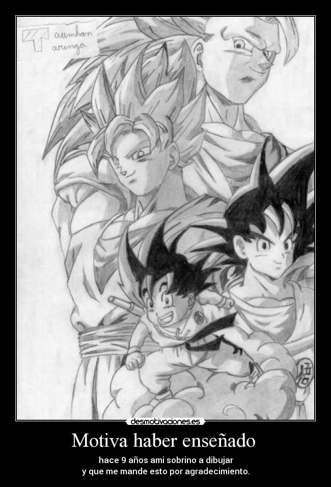 carteles motivaciones sobrinos dragon ball dibujos desmotivaciones