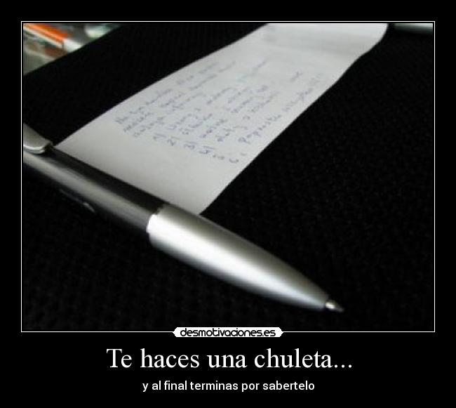Te haces una chuleta... - 