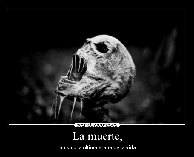 La muerte, - tan solo la última etapa de la vida.