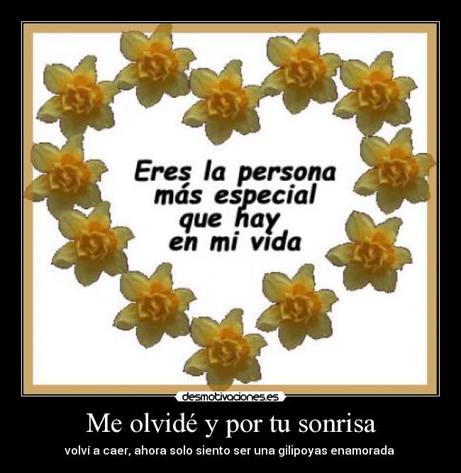 Me olvidé y por tu sonrisa -