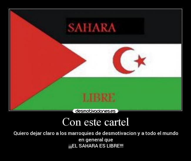 carteles sahara libre desmotivaciones