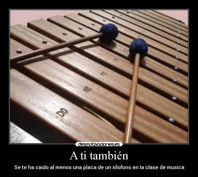 A ti también - Se te ha caido al menos una placa de un xilofono en la clase de musica