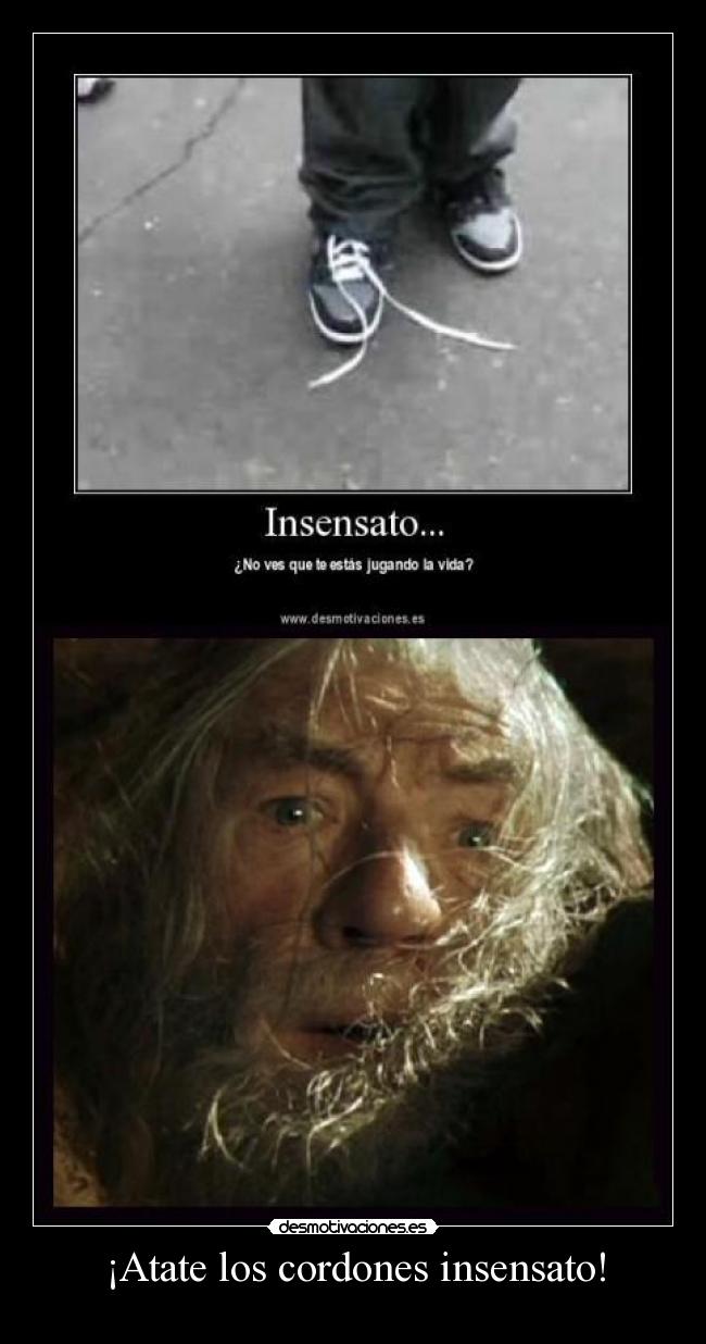 ¡Atate los cordones insensato! - 