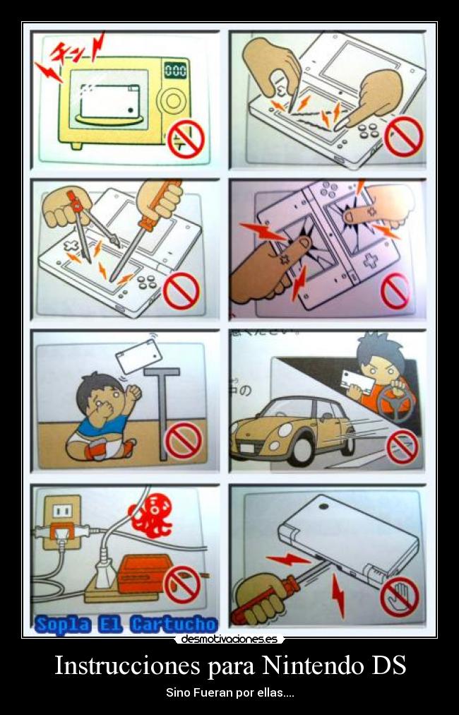 Instrucciones para Nintendo DS - Sino Fueran por ellas....