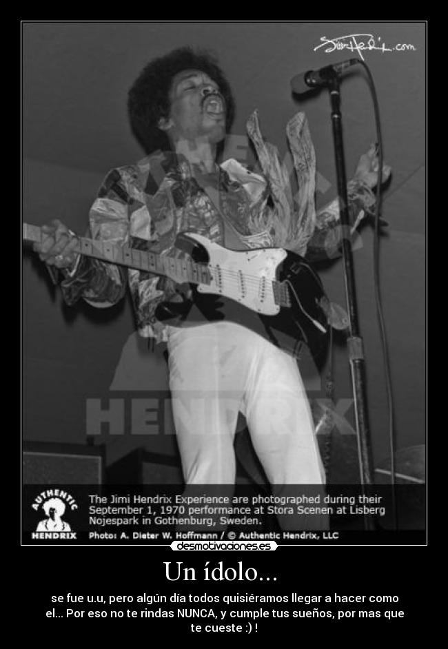 Un ídolo... - se fue u.u, pero algún día todos quisiéramos llegar a hacer como
el... Por eso no te rindas NUNCA, y cumple tus sueños, por mas que
te cueste :) !