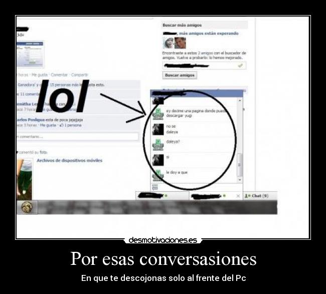 Por esas conversasiones - En que te descojonas solo al frente del Pc