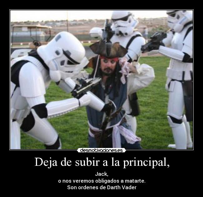 carteles jack sparrow darth vader peliculas desmotivaciones