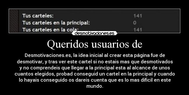 Queridos usuarios de -