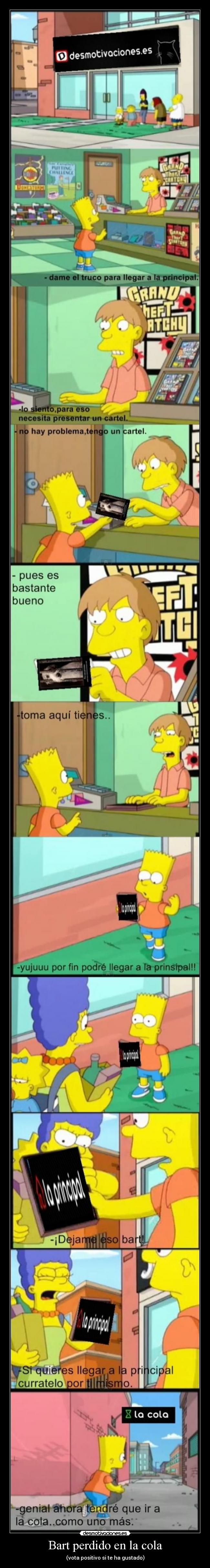 Bart perdido en la cola -