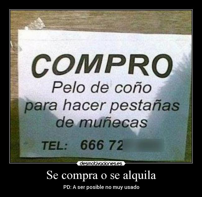 Se compra o se alquila -