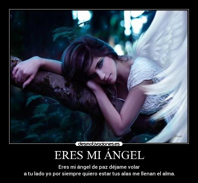 ERES MI ÁNGEL - Eres mi ángel de paz déjame volar
a tu lado yo por siempre quiero estar tus alas me llenan el alma.